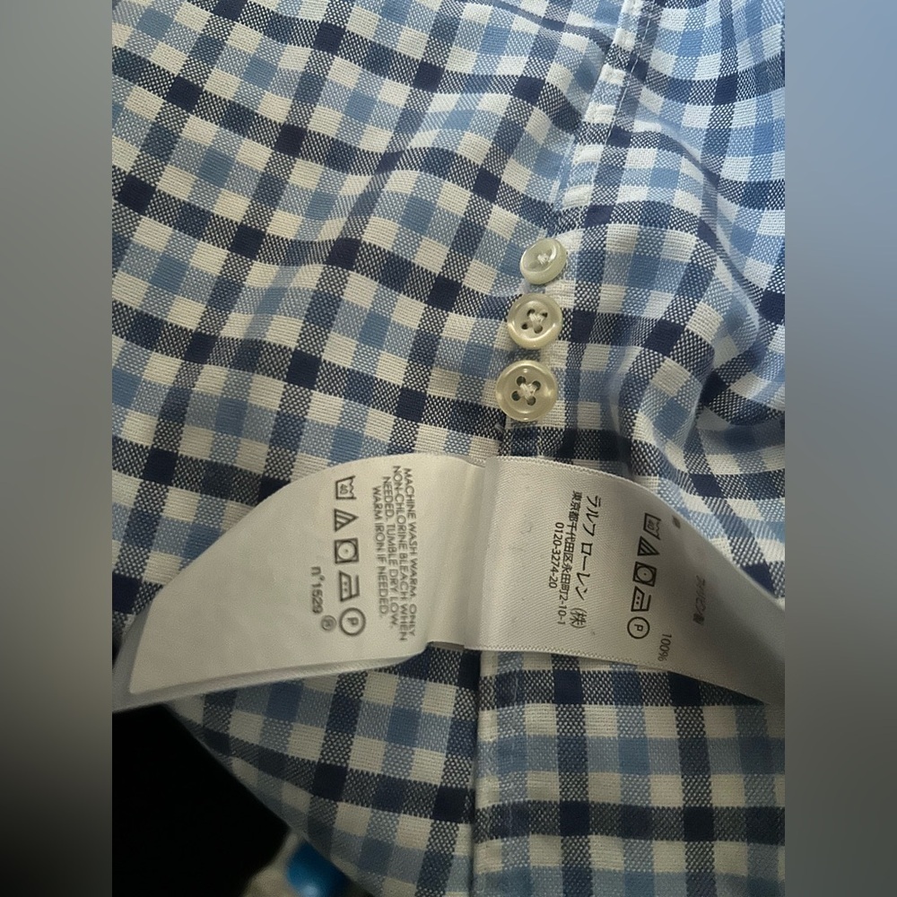 RALPH LAUREN BLUE LABEL GINGHAM OXFORD STYLE SHIRT XL. TIMELESS, POLISHED - Picture 7 of 9